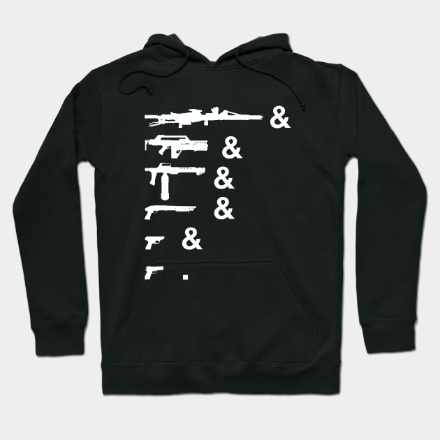 Aliens Firearms Tribute Hoodie by CCDesign